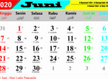Kalender Bulan Juni 2020 Lengkap Hari Libur Nasional