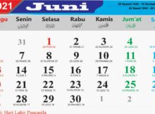Kalender Bulan Juni 2021 Lengkap Hari Libur Nasional