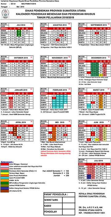 Download kalender pendidikan 2018/2019 sumut