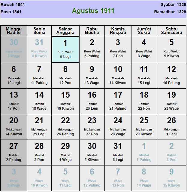 Kalender-jawa-agustus-1911