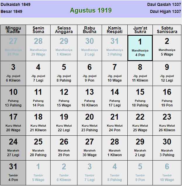 Kalender-jawa-agustus-1919