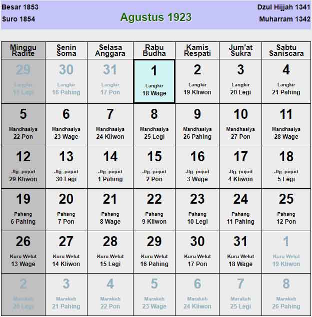 Kalender-jawa-agustus-1923