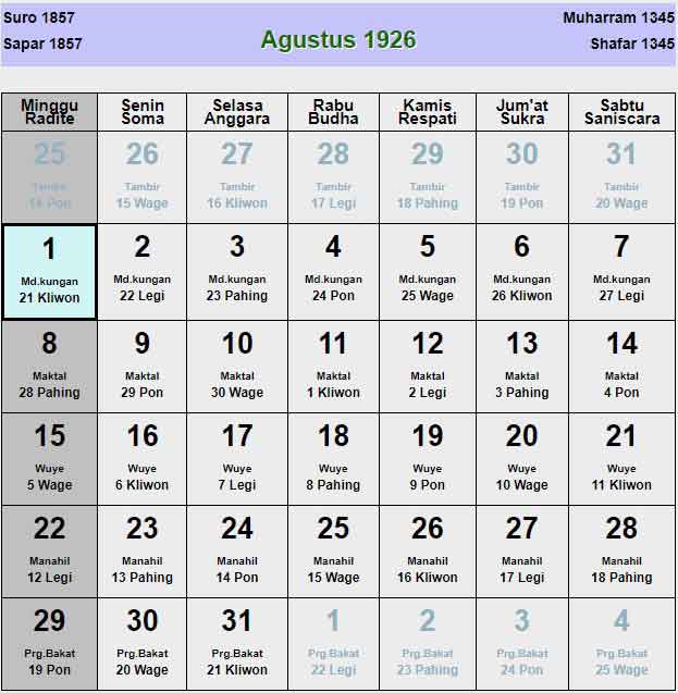 Kalender-jawa-agustus-1926