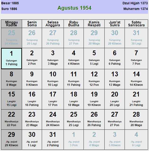 Kalender-jawa-agustus-1954