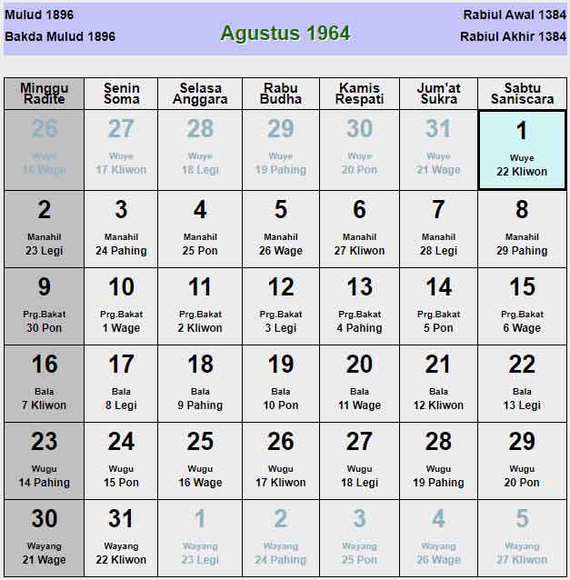 Kalender-jawa-agustus-1964