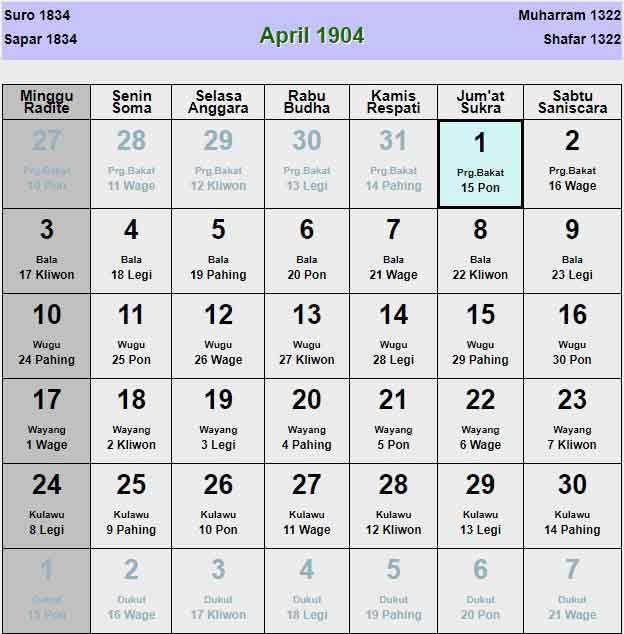 Kalender-jawa-april-1904