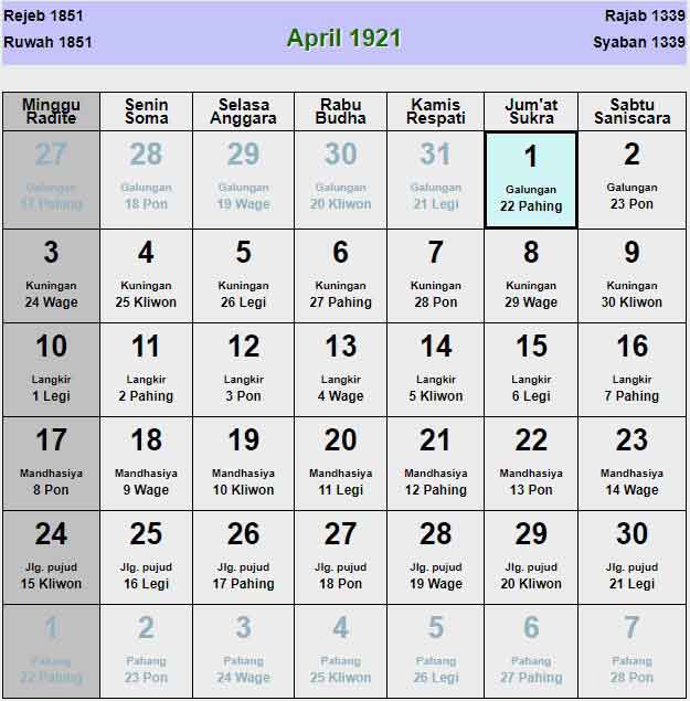 Kalender-jawa-april-1921