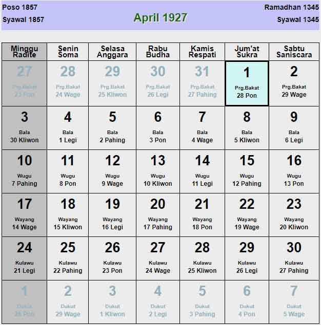 Kalender-jawa-april-1927