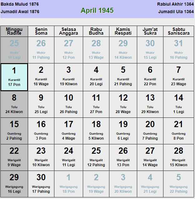 Kalender-jawa-april-1945