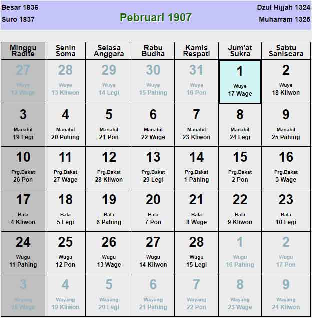 Kalender-jawa-februari-1907