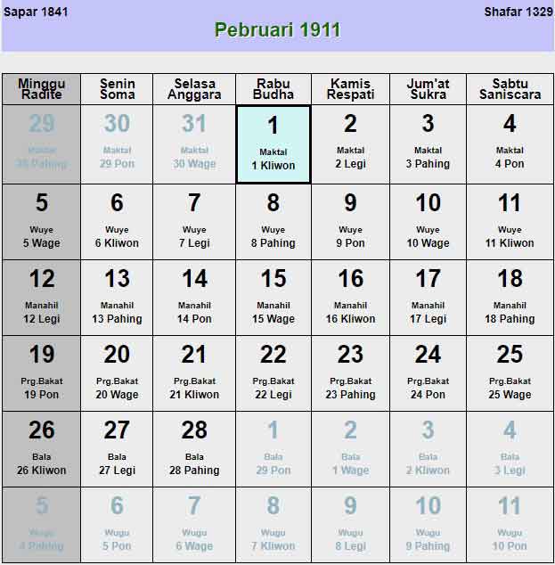 Kalender-jawa-februari-1911