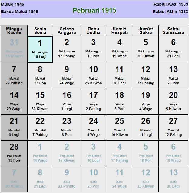Kalender-jawa-februari-1915
