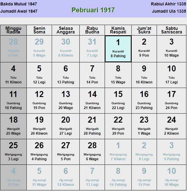 Kalender-jawa-februari-1917