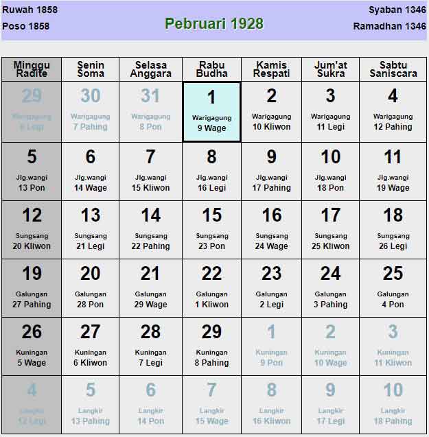 Kalender-jawa-februari-1928
