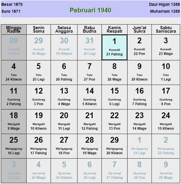 Kalender-jawa-februari-1940