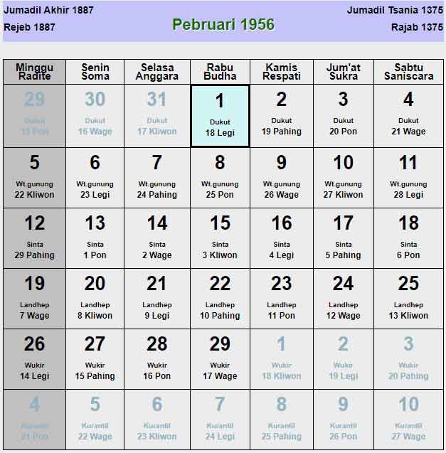 Kalender-jawa-februari-1956