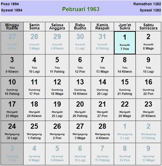 Kalender-jawa-februari-1963