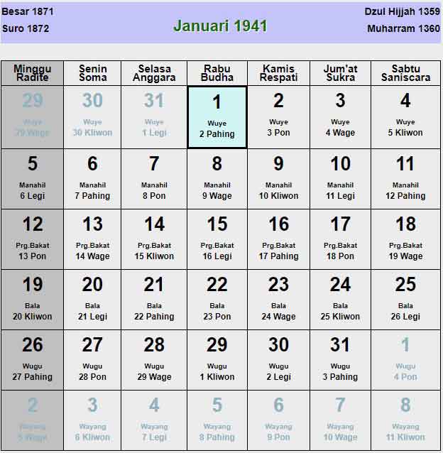 Kalender-jawa-januari-1941