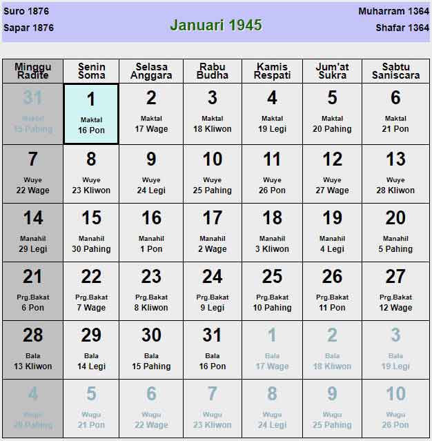 Kalender-jawa-januari-1945