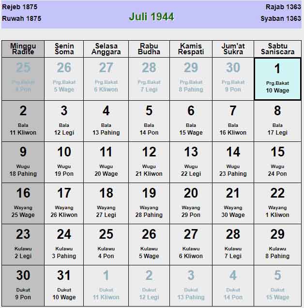 Kalender-jawa-juli-1944