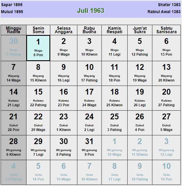 Kalender-jawa-juli-1963