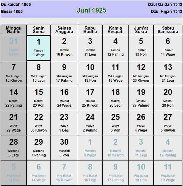 Kalender-jawa-juni-1925