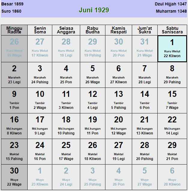 Kalender-jawa-juni-1929