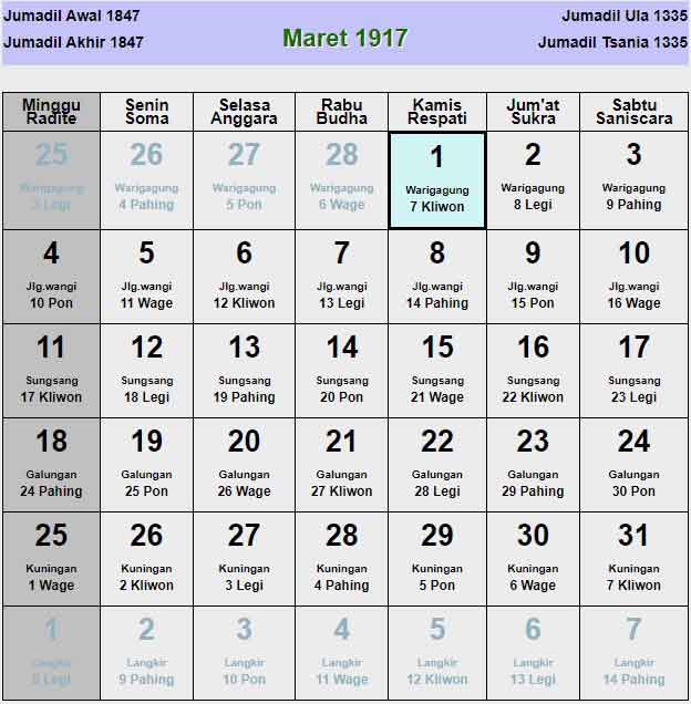 Kalender-jawa-maret-1917