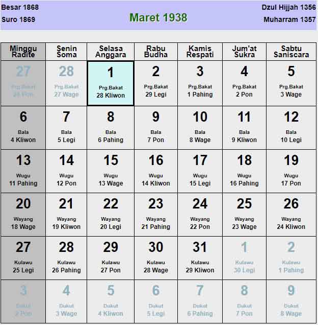Kalender-jawa-maret-1938