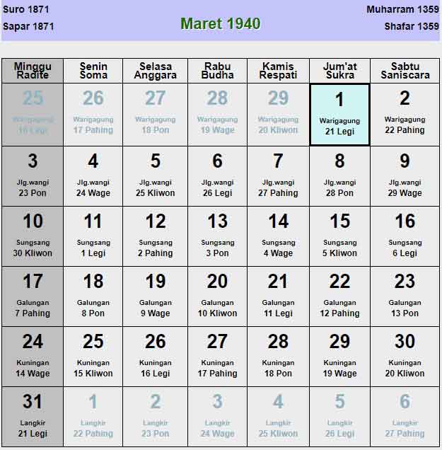 Kalender-jawa-maret-1940