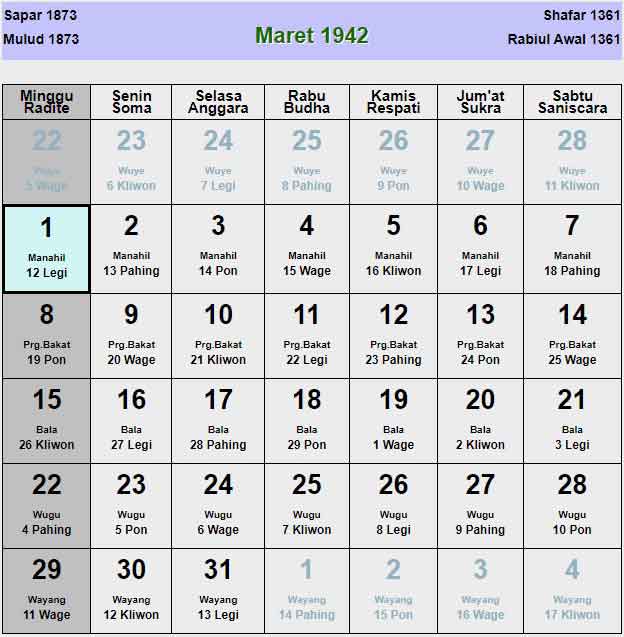Kalender-jawa-maret-1942