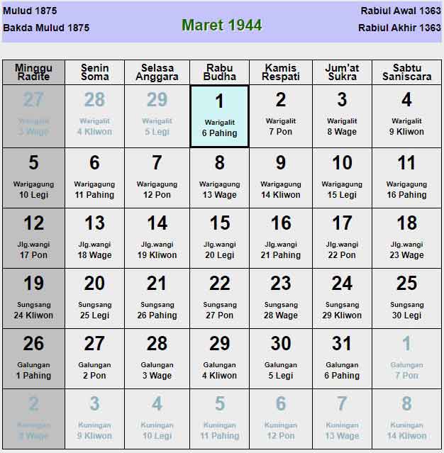 Kalender-jawa-maret-1944