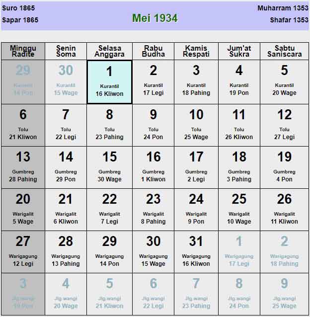 Kalender-jawa-mei-1934