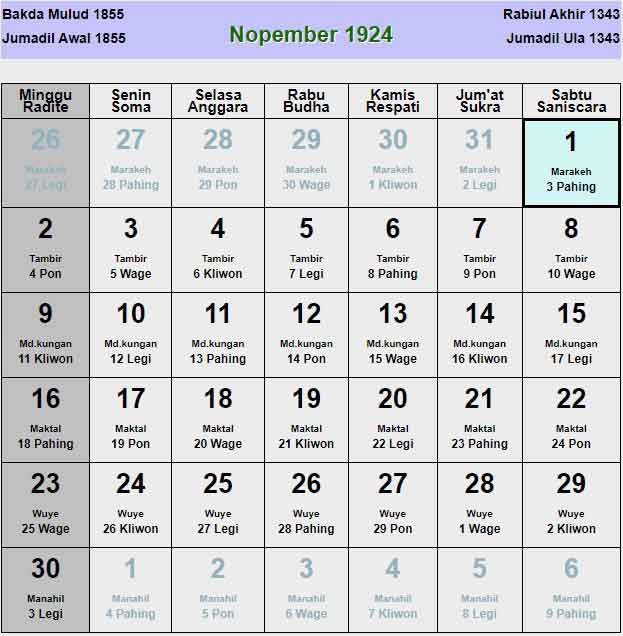 Kalender-jawa-november-1924