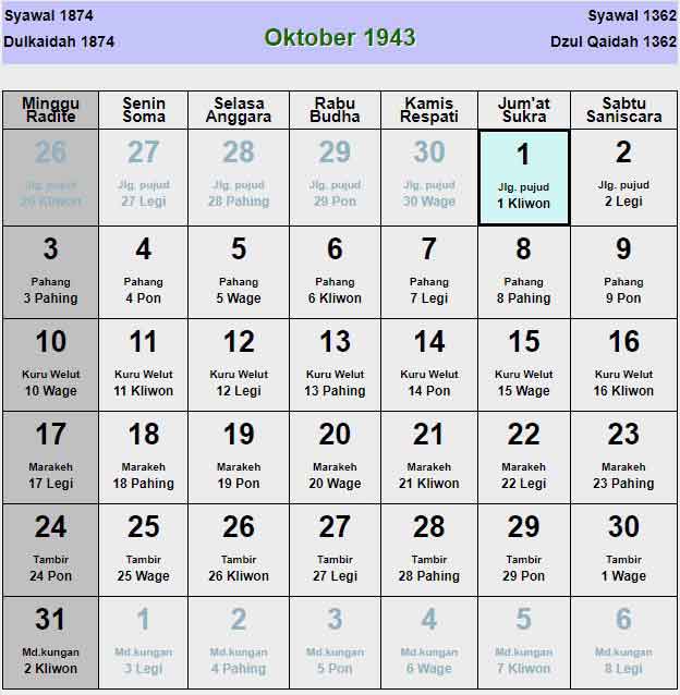 Kalender-jawa-oktober-1943