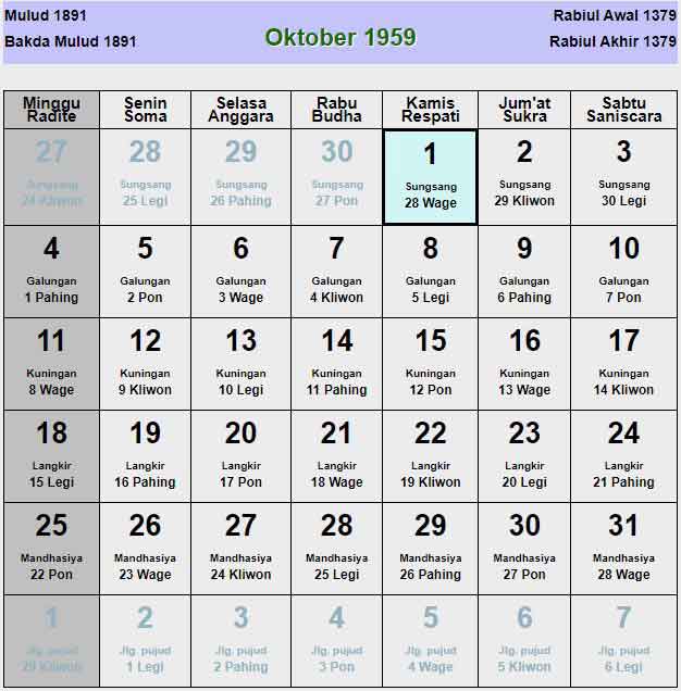 Kalender-jawa-oktober-1959