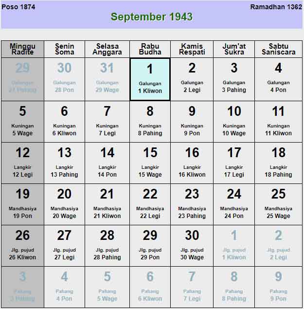 Kalender-jawa-september-1943